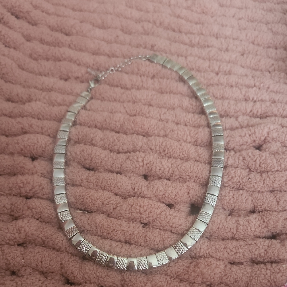 Napier Textured Silver Necklace